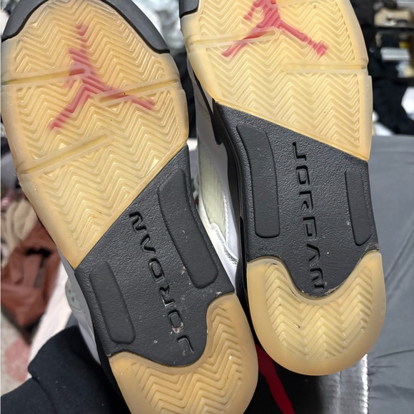 Nike air jordan 5 fire red white sneakers - Picture 7 of 8